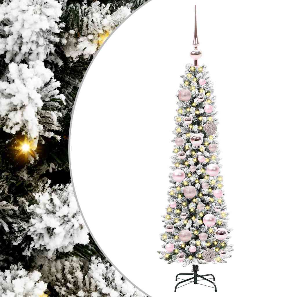 Künstlicher Weihnachtsbaum mit 150 LEDs mit Ständer Weiß 120 cm