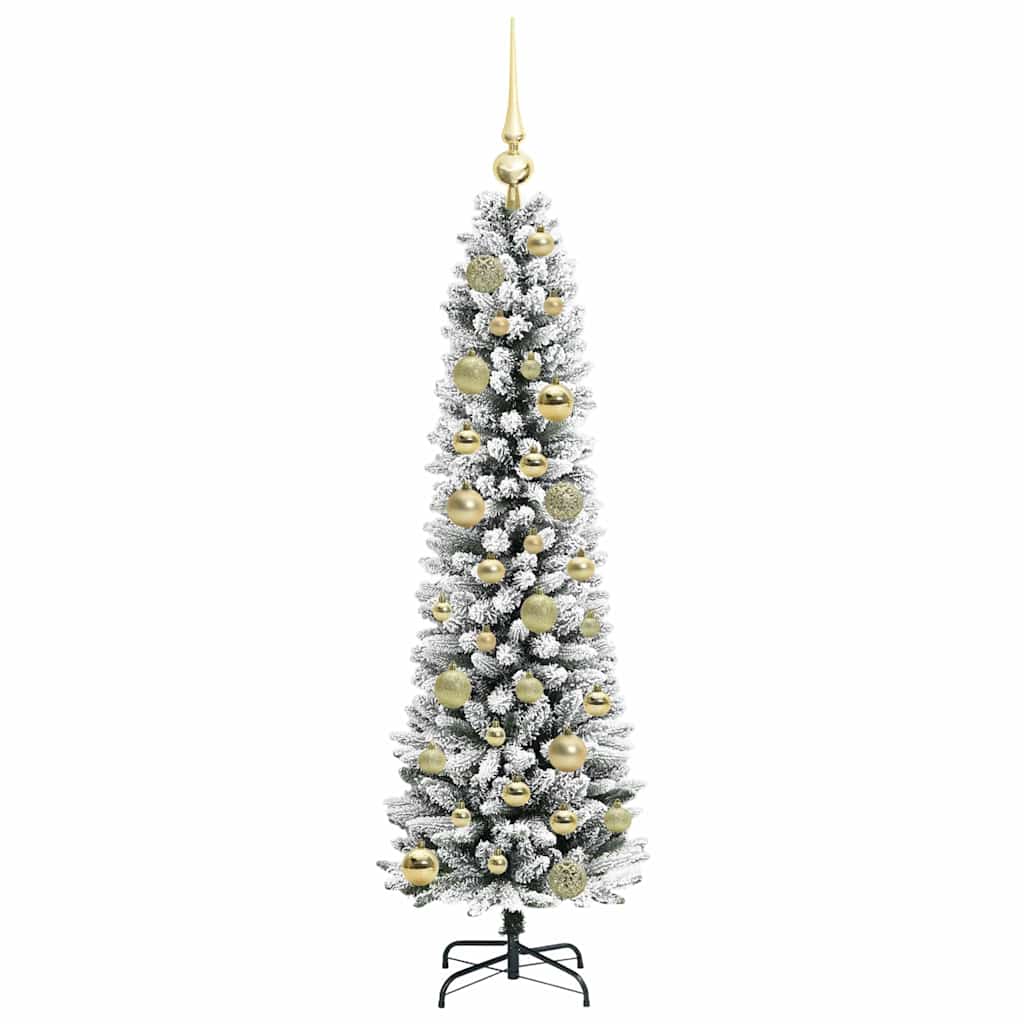 Künstlicher Weihnachtsbaum mit 150 LEDs mit Ständer Weiß 120 cm