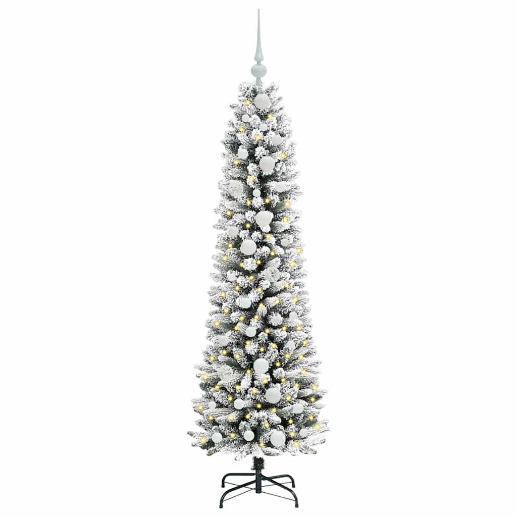 Künstlicher Weihnachtsbaum mit 150 LEDs mit Ständer Weiß 150 cm