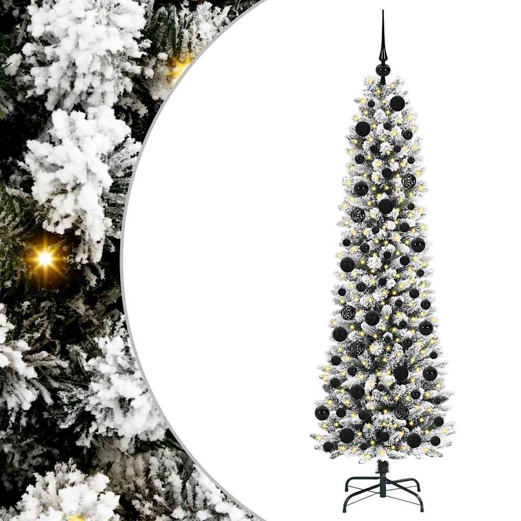Künstlicher Weihnachtsbaum mit 300 LEDs mit Ständer Weiß 180 cm