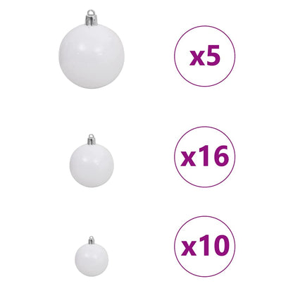 Künstlicher Weihnachtsbaum Weiß 210 cm