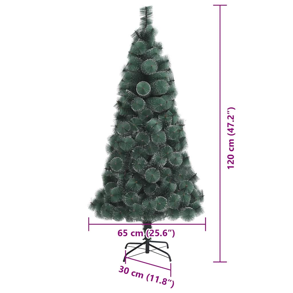 Künstlicher vorbeleuchteter Weihnachtsbaum mit Kugelset 120 cm