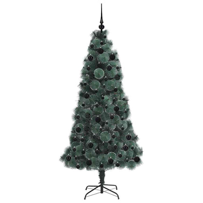 Künstlicher vorbeleuchteter Weihnachtsbaum mit Kugelset 180 cm