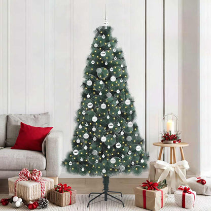 Künstlicher vorbeleuchteter Weihnachtsbaum mit Kugelset Grün
