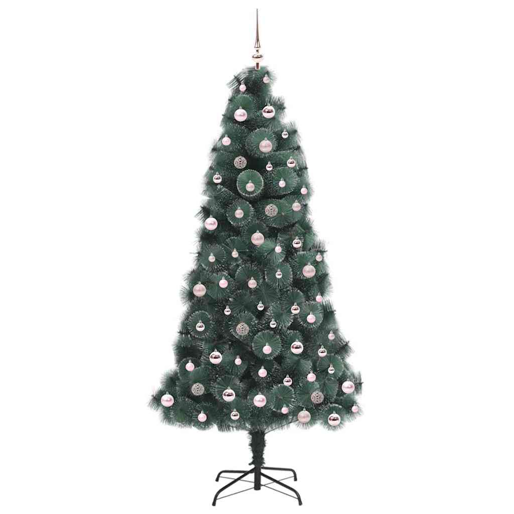 Künstlicher vorbeleuchteter Weihnachtsbaum mit Kugelset 240 cm