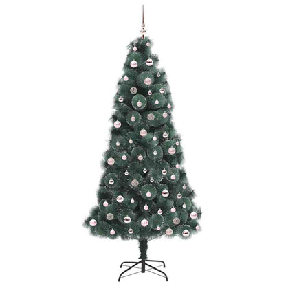 Künstlicher vorbeleuchteter Weihnachtsbaum mit Kugelset 240 cm
