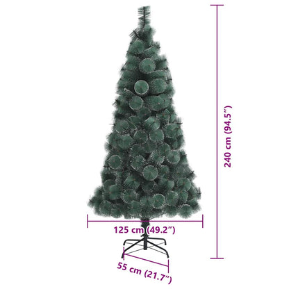 Künstlicher vorbeleuchteter Weihnachtsbaum mit Kugelset 240 cm