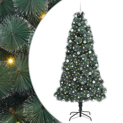 Künstlicher vorbeleuchteter Weihnachtsbaum mit Kugelset Grün