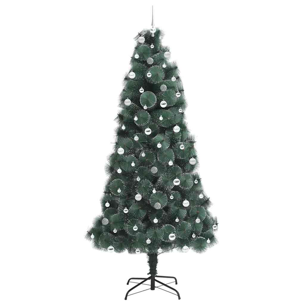 Künstlicher vorbeleuchteter Weihnachtsbaum mit Kugelset Grün