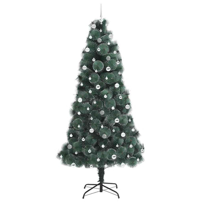 Künstlicher vorbeleuchteter Weihnachtsbaum mit Kugelset Grün