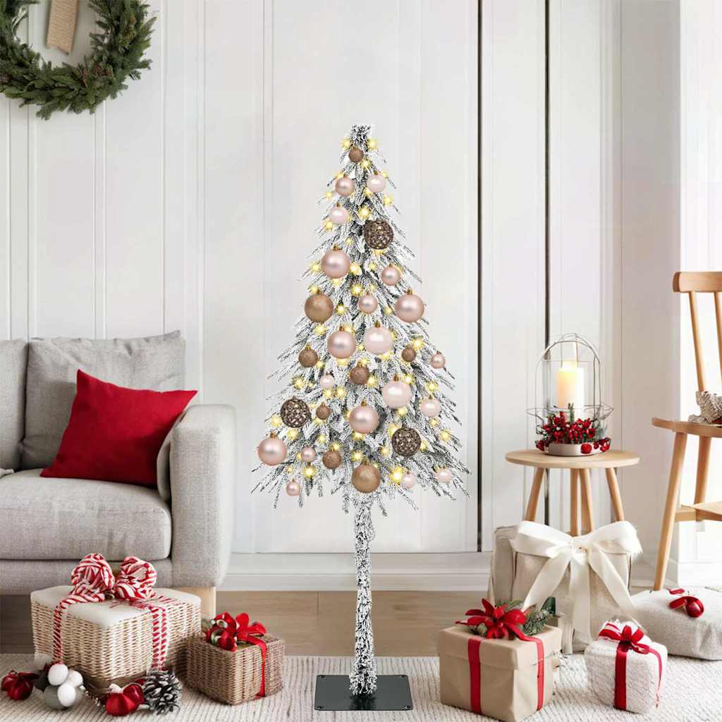 Weihnachtsbaum mit 150 LEDs Weiß 120 cm PE und Stahl