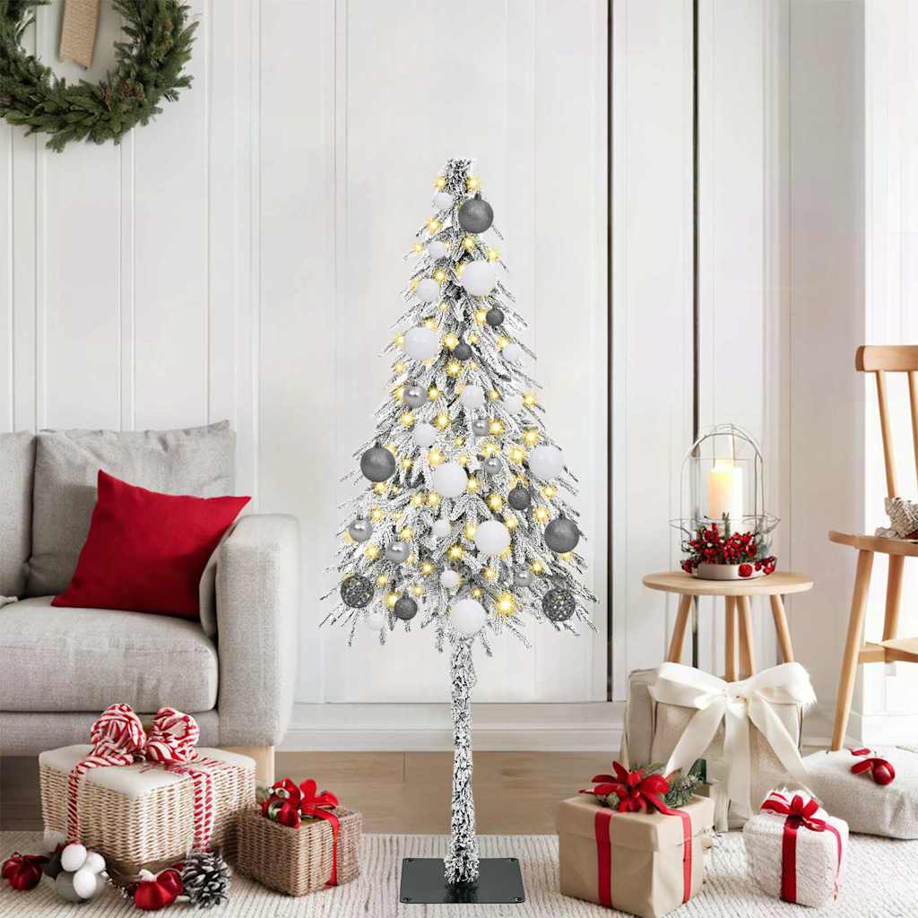 Weihnachtsbaum mit 150 LEDs Weiß 120 cm PE und Stahl