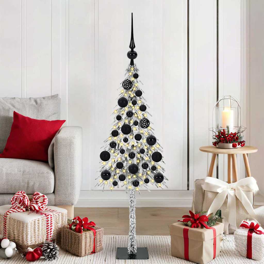 Weihnachtsbaum mit 150 LEDs Weiß 120 cm PE und Stahl