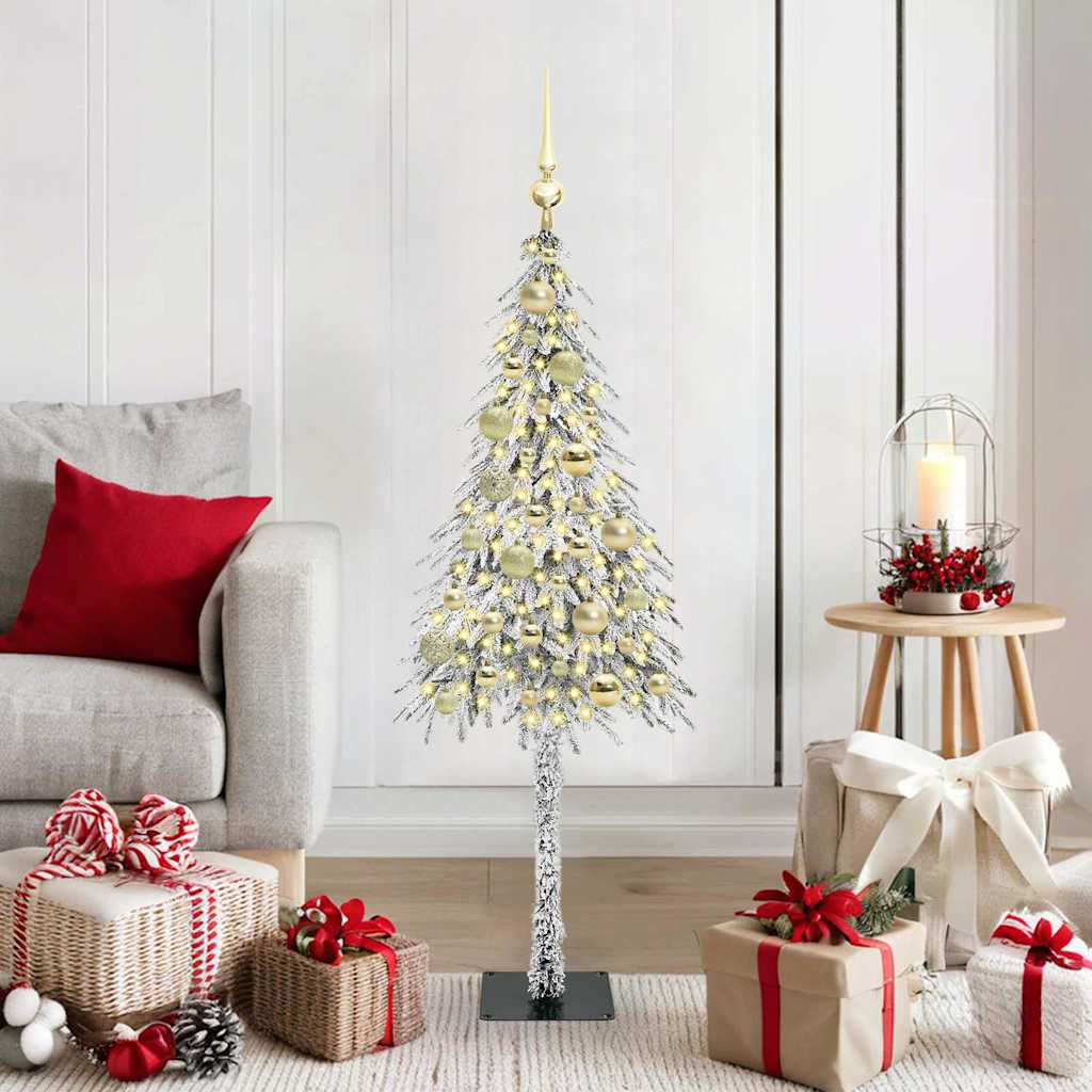 Weihnachtsbaum mit 150 LEDs Weiß 120 cm PE und Stahl