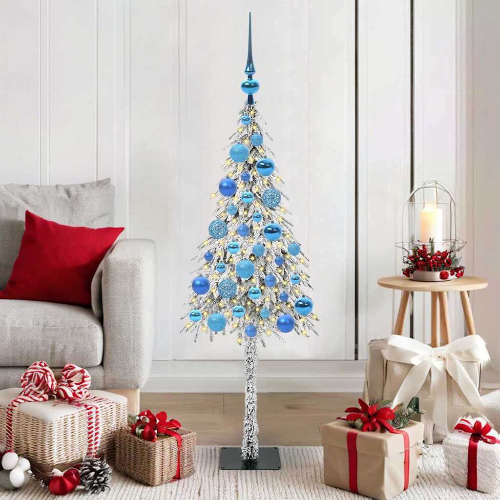 Weihnachtsbaum mit 150 LEDs Weiß 120 cm PE und Stahl