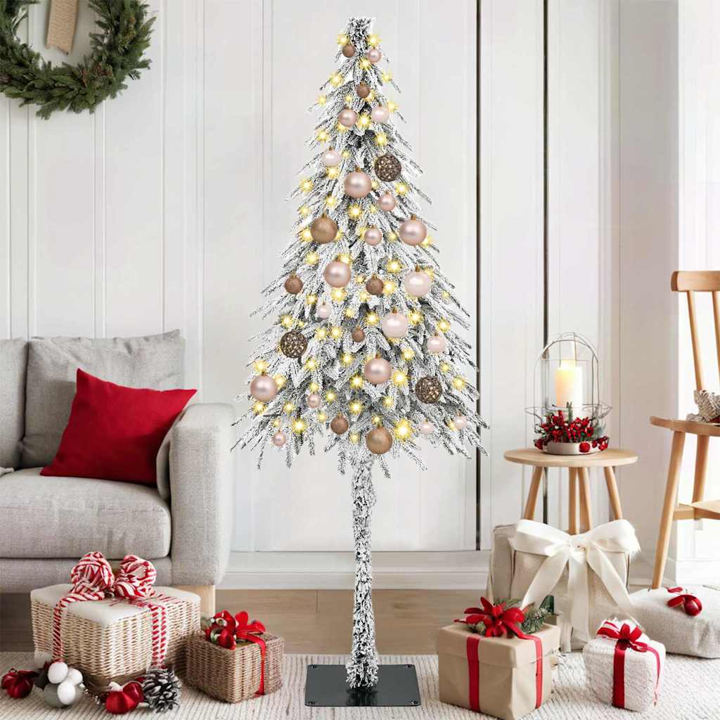 Weihnachtsbaum mit 150 LEDs Weiß 150 cm PE und Stahl