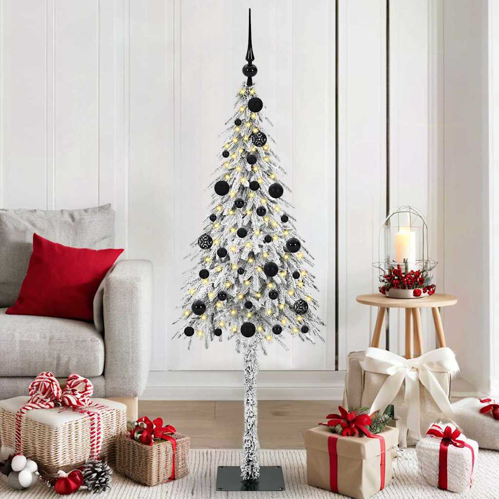 Weihnachtsbaum mit 150 LEDs Weiß 150 cm PE und Stahl