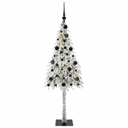 Weihnachtsbaum mit 150 LEDs Weiß 150 cm PE und Stahl