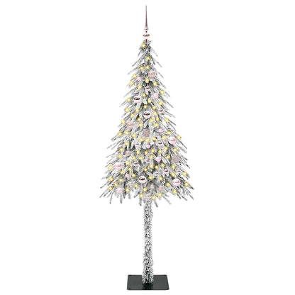 Weihnachtsbaum mit 150 LEDs Weiß 150 cm PE und Stahl