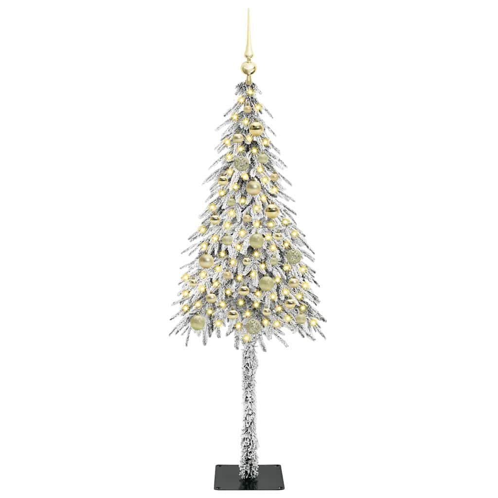 Weihnachtsbaum mit 150 LEDs Weiß 150 cm PE und Stahl