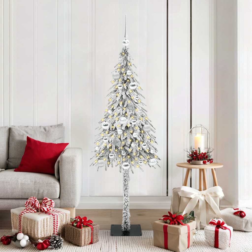 Weihnachtsbaum mit 150 LEDs Weiß 150 cm PE und Stahl