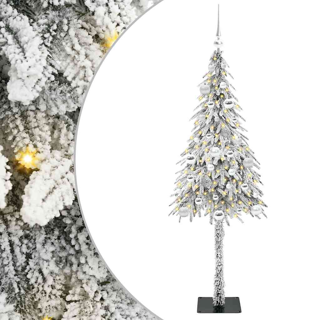 Weihnachtsbaum mit 150 LEDs Weiß 150 cm PE und Stahl