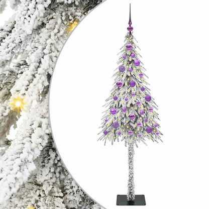 Weihnachtsbaum mit 150 LEDs Weiß 150 cm PE und Stahl