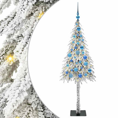 Weihnachtsbaum mit 150 LEDs Weiß 150 cm PE und Stahl