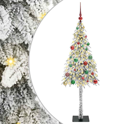Weihnachtsbaum mit 150 LEDs Weiß 150 cm PE und Stahl