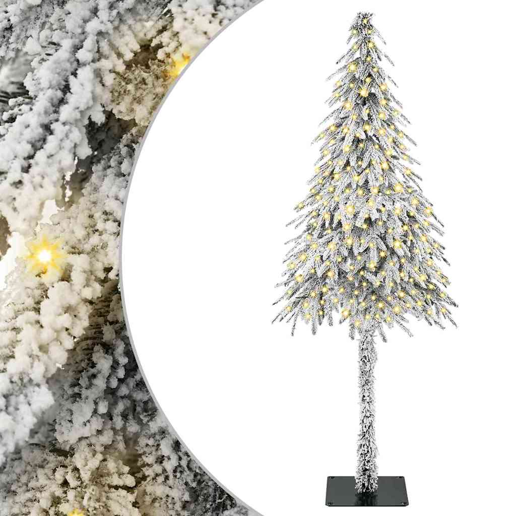 Weihnachtsbaum mit 300 LEDs Weiß 180 cm PE und Stahl
