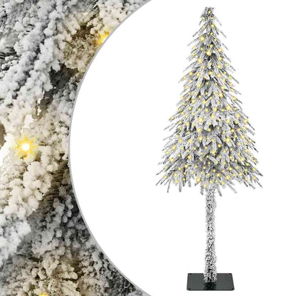 Weihnachtsbaum mit 300 LEDs Weiß 180 cm PE und Stahl