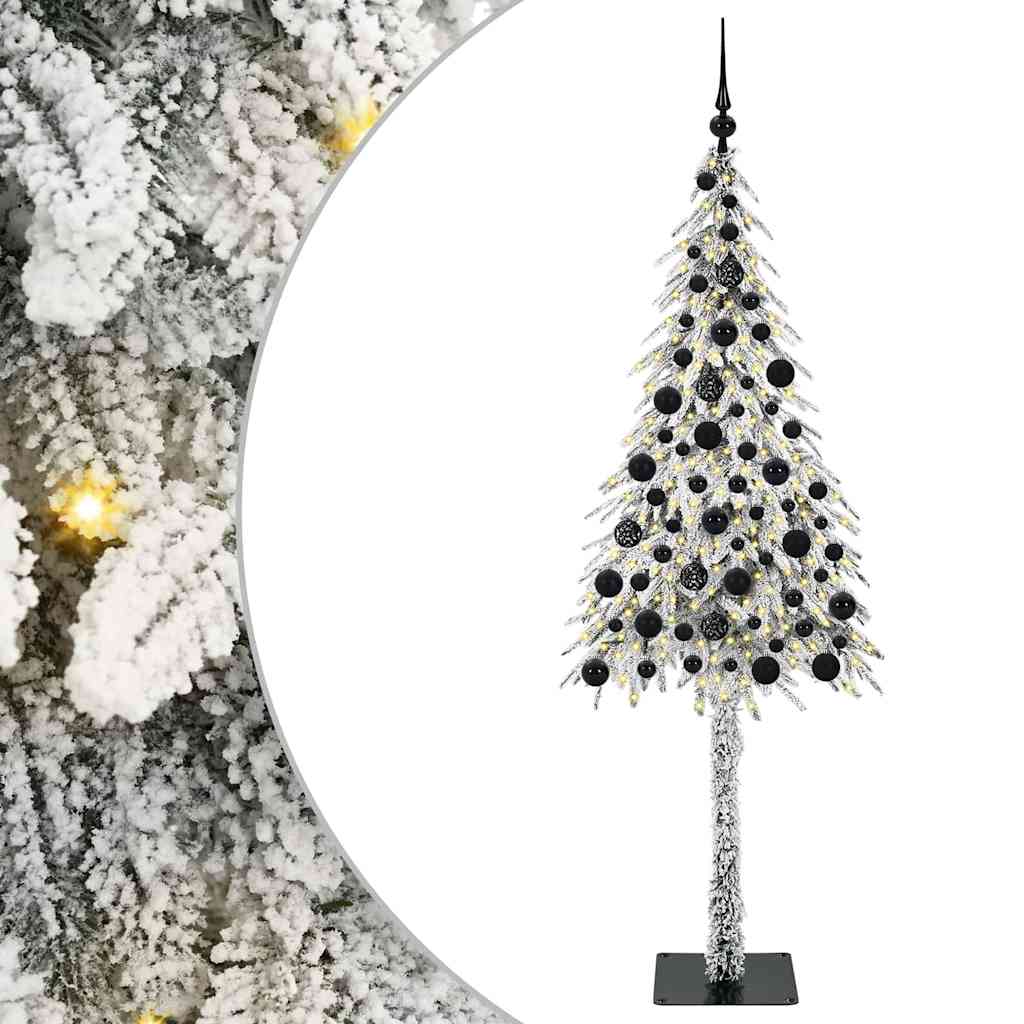 Weihnachtsbaum mit 300 LEDs Weiß 180 cm PE und Stahl