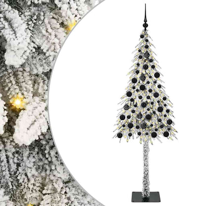 Weihnachtsbaum mit 300 LEDs Weiß 180 cm PE und Stahl