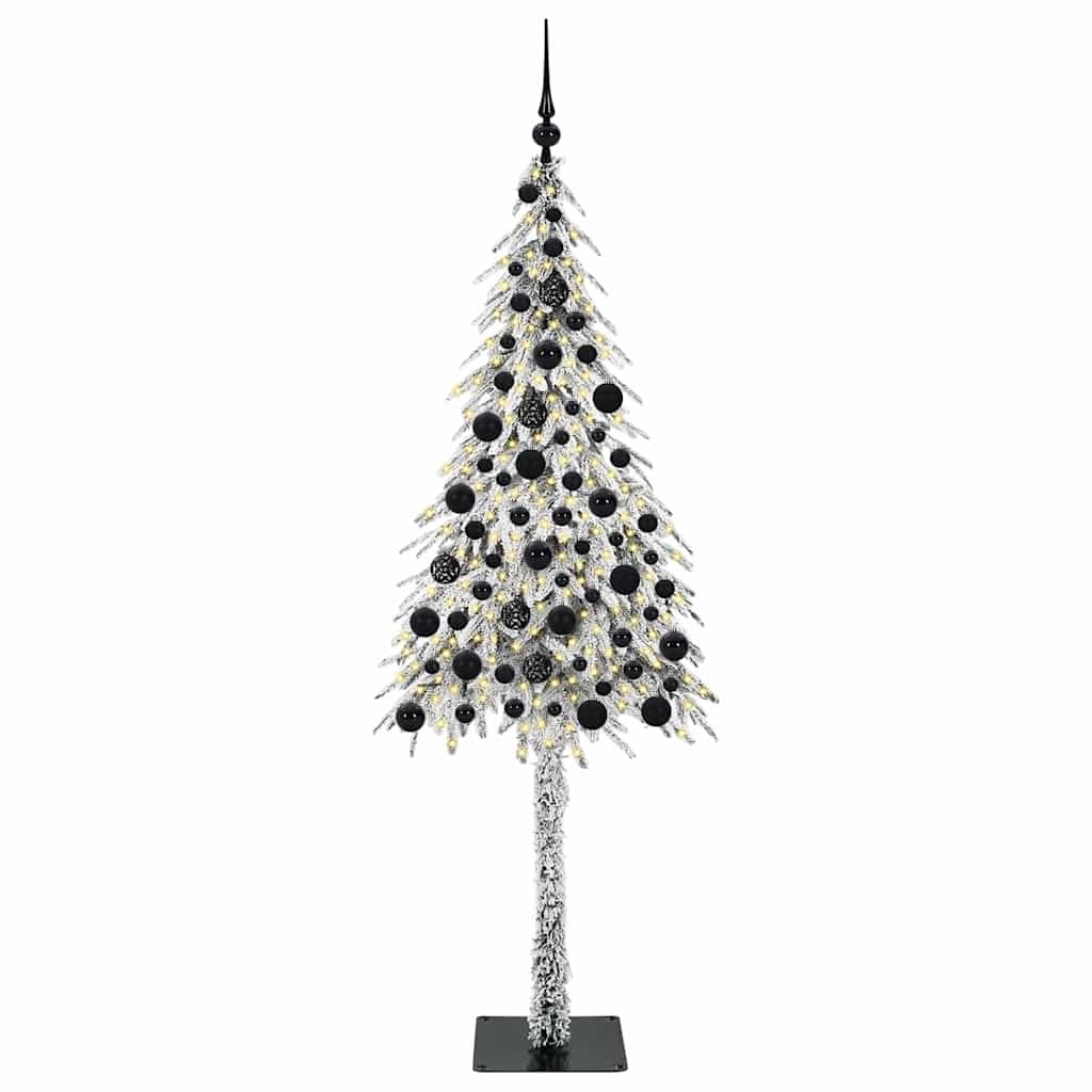 Weihnachtsbaum mit 300 LEDs Weiß 180 cm PE und Stahl
