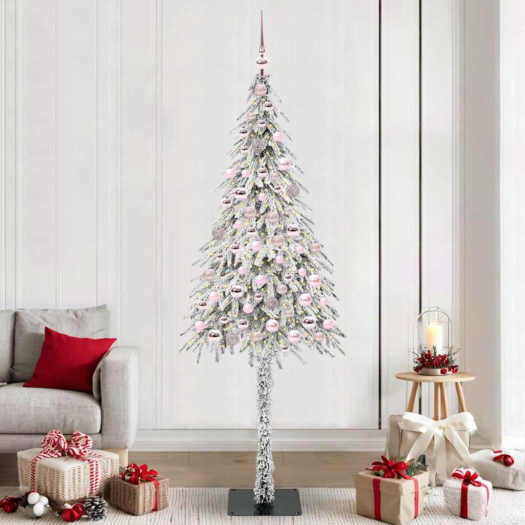 Weihnachtsbaum mit 300 LEDs Weiß 180 cm PE und Stahl