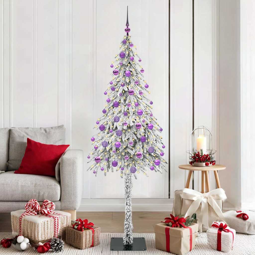 Weihnachtsbaum mit 300 LEDs Weiß 180 cm PE und Stahl
