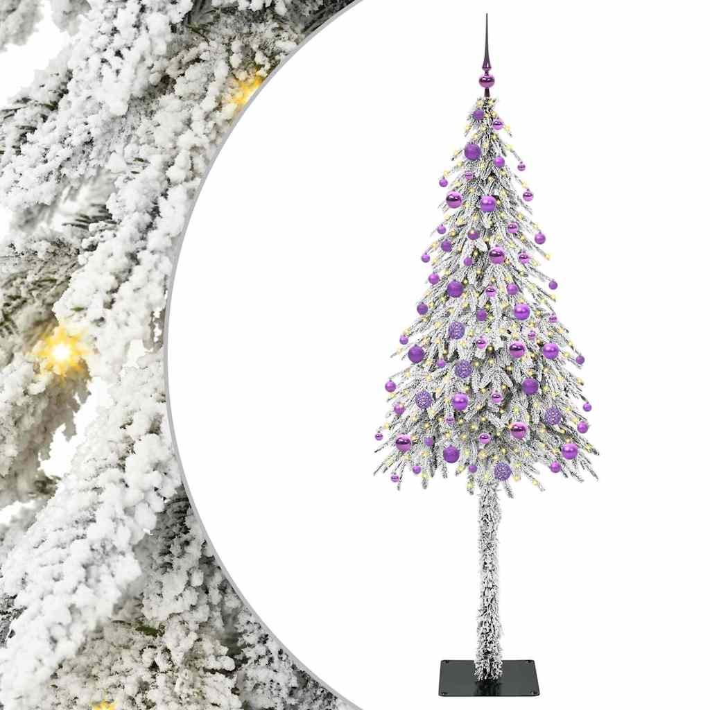 Weihnachtsbaum mit 300 LEDs Weiß 180 cm PE und Stahl