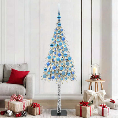 Weihnachtsbaum mit 300 LEDs Weiß 180 cm PE und Stahl