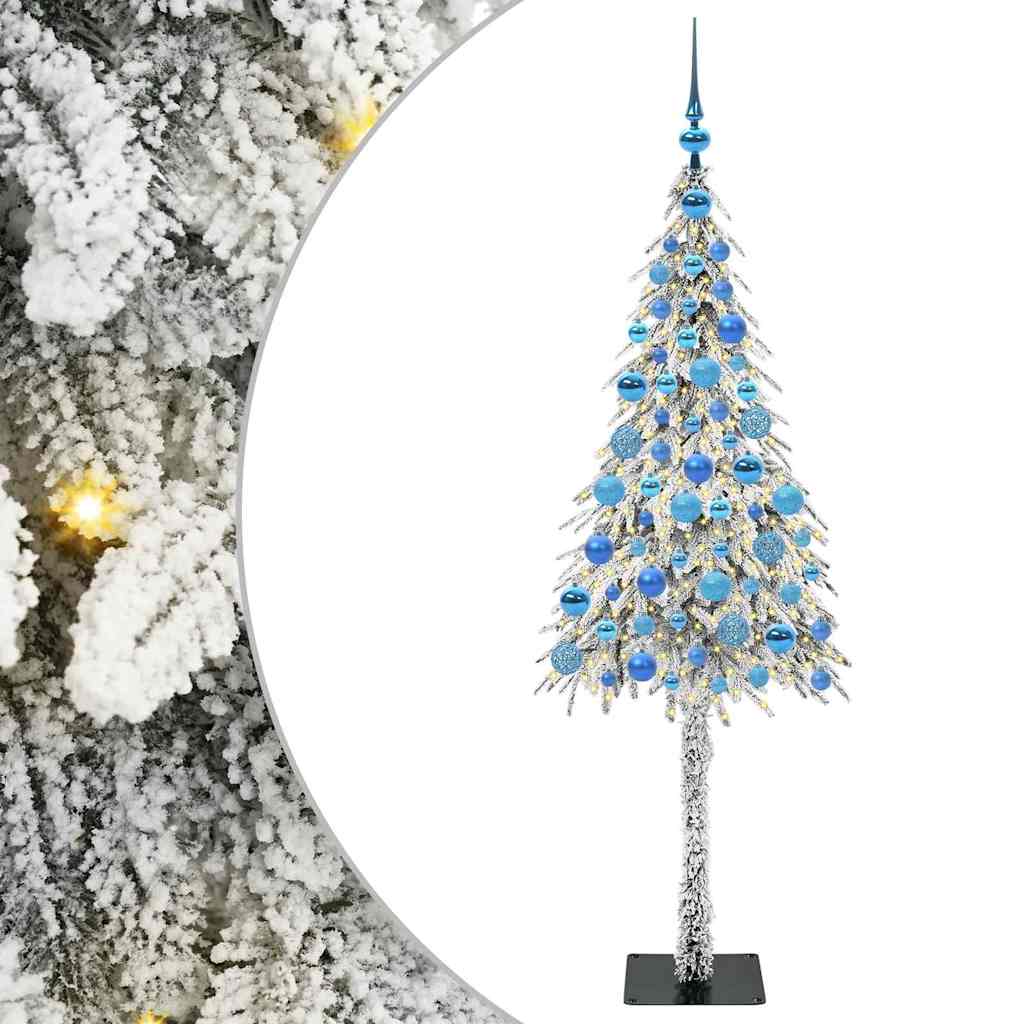 Weihnachtsbaum mit 300 LEDs Weiß 180 cm PE und Stahl