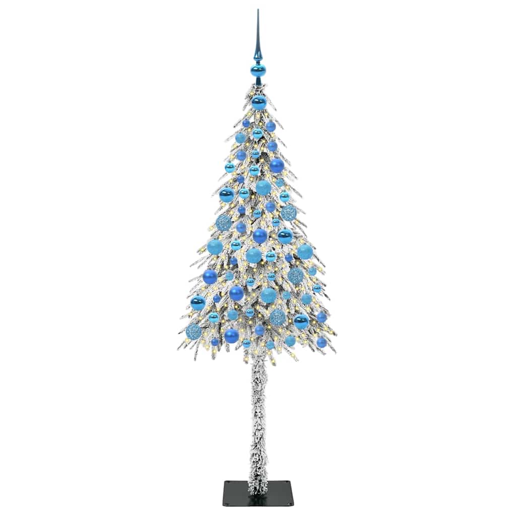 Weihnachtsbaum mit 300 LEDs Weiß 180 cm PE und Stahl
