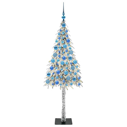 Weihnachtsbaum mit 300 LEDs Weiß 180 cm PE und Stahl
