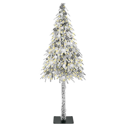 Weihnachtsbaum mit 300 LEDs Weiß 210 cm PE und Stahl