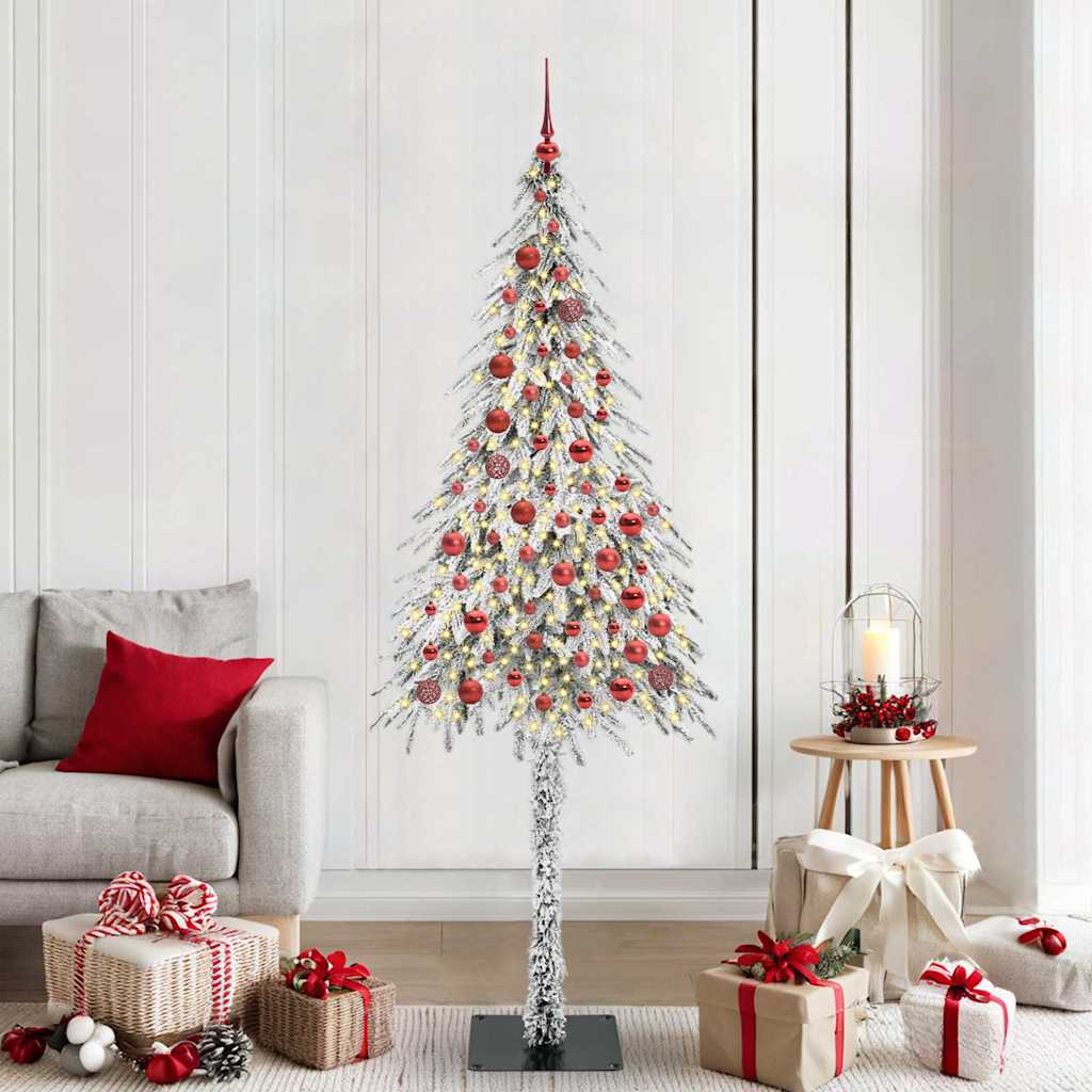 Weihnachtsbaum Weiß 210 cm PE und Stahl