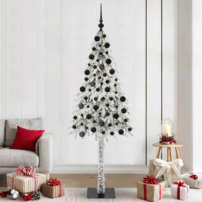 Weihnachtsbaum mit 300 LEDs Weiß 210 cm PE und Stahl