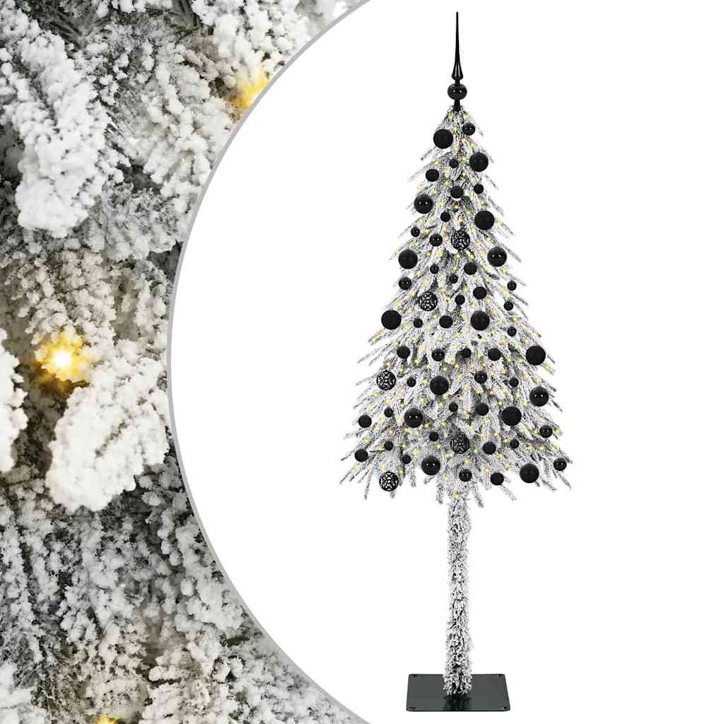 Weihnachtsbaum mit 300 LEDs Weiß 210 cm PE und Stahl