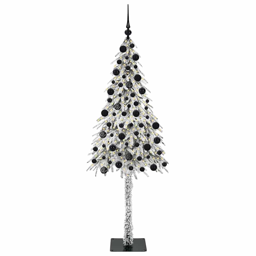 Weihnachtsbaum mit 300 LEDs Weiß 210 cm PE und Stahl
