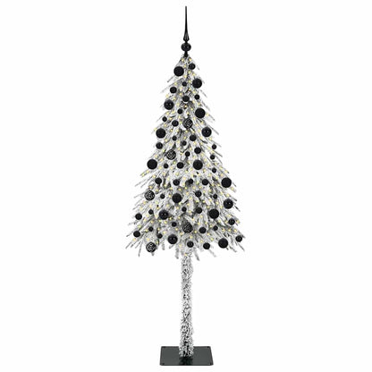 Weihnachtsbaum mit 300 LEDs Weiß 210 cm PE und Stahl