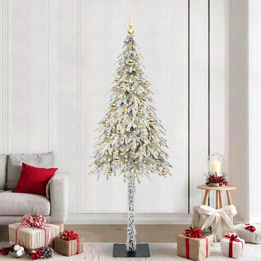 Weihnachtsbaum Weiß 210 cm PE und Stahl