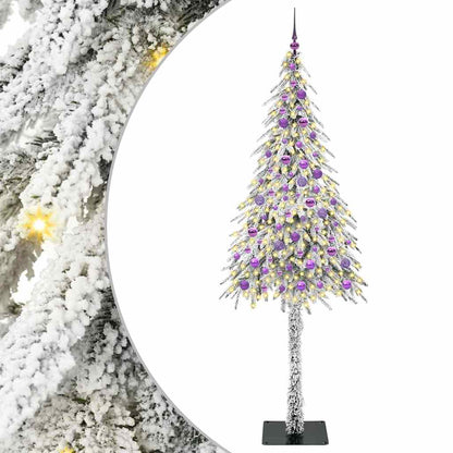 Weihnachtsbaum mit 300 LEDs Weiß 210 cm PE und Stahl