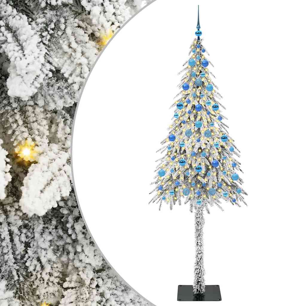 Weihnachtsbaum mit 300 LEDs Weiß 210 cm PE und Stahl